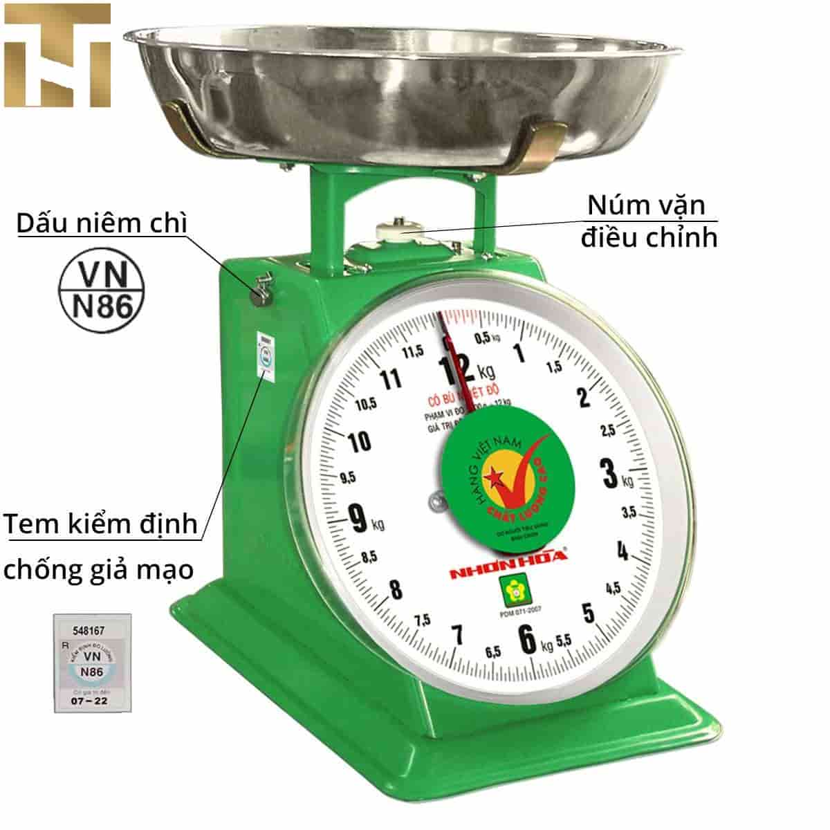 CÂN&nbsp;ĐỒNG HỒ NHƠN HÒA 12KG